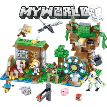 Конструктор Minecraft водяная мельница My World LB 1138 (653 детали, 12 фигурок) фото