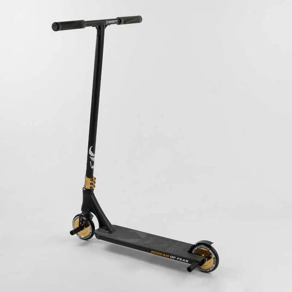 Самокат трюковый 71383 Best Scooter (4) "SIMBIOTE" HIC-система, ПЕГИ, алюминиевый диск и дека, колёса 120мм PU, ширина руля - 57 см, в коробке фото