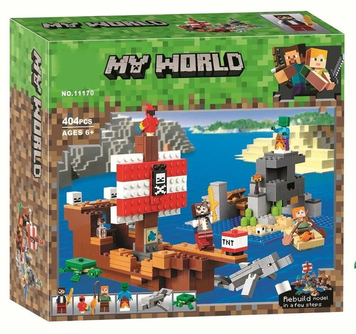 Конструктор Майнкрафт 11170 My World Пригоди на піратському кораблі (404 дет.) фото