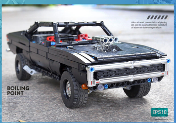 Конструктор MOULD KING Muscle Car Доминика Торетто на радиоуправлении 13081 (MOC 17750) 1098 деталей фото