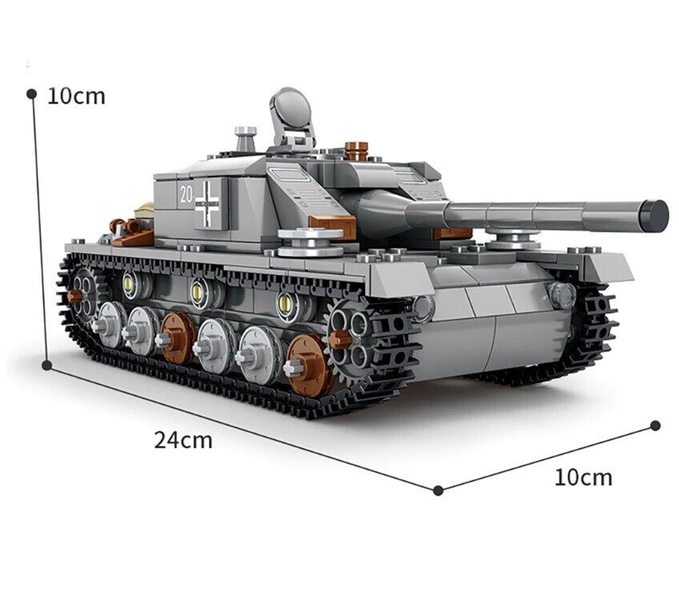 Конструктор Kazi 82048 "Танк", 518 деталей, подсветка, 2 фигурки военных фото